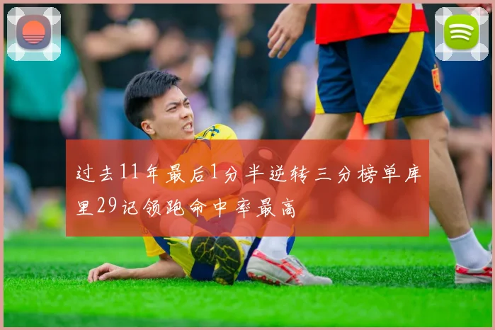 过去11年最后1分半逆转三分榜单库里29记领跑命中率最高
